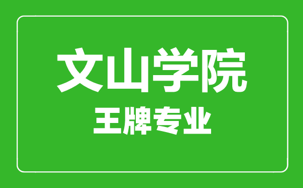 文山學院王牌專業有哪些,文山學院最好的專業是什么