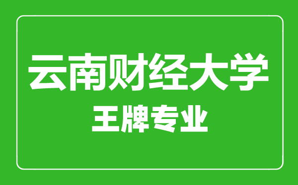云南財經大學王牌專業有哪些,云南財經大學最好的專業是什么