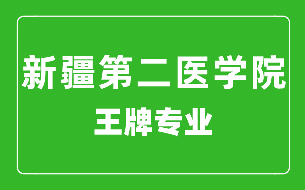 新疆第二醫學院王牌專業有哪些,新疆第二醫學院最好的專業是什么
