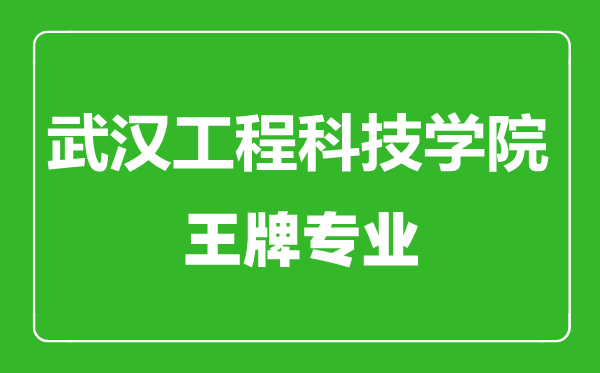武漢工程科技學(xué)院王牌專(zhuān)業(yè)有哪些,武漢工程科技學(xué)院最好的專(zhuān)業(yè)是什么