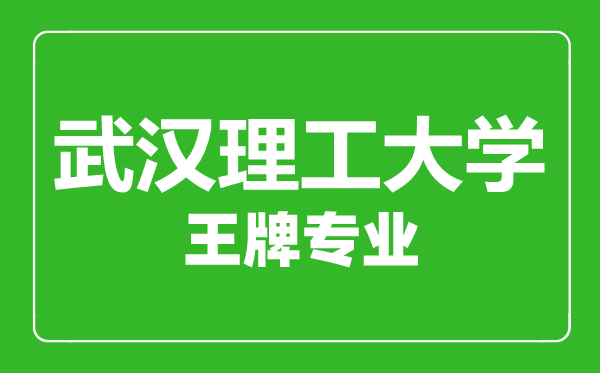 武漢理工大學王牌專業有哪些,武漢理工大學最好的專業是什么