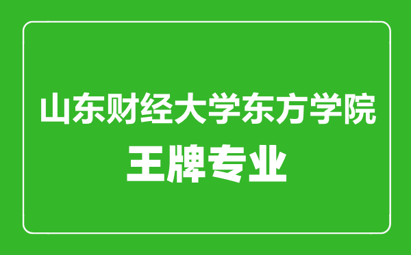 山東財經(jīng)大學東方學院王牌專業(yè)有哪些,山東財經(jīng)大學東方學院最好的專業(yè)是什么