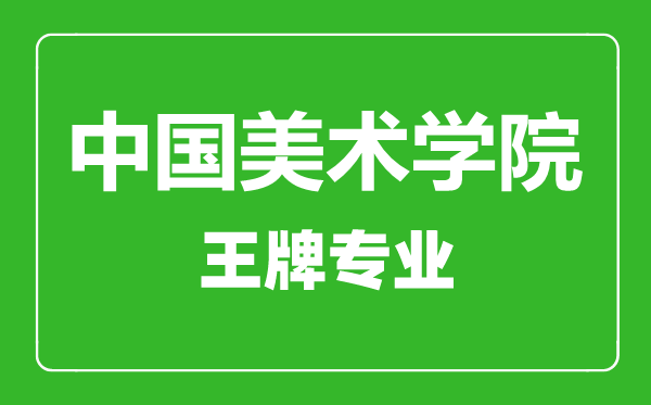 中國美術學院王牌專業有哪些,中國美術學院最好的專業是什么