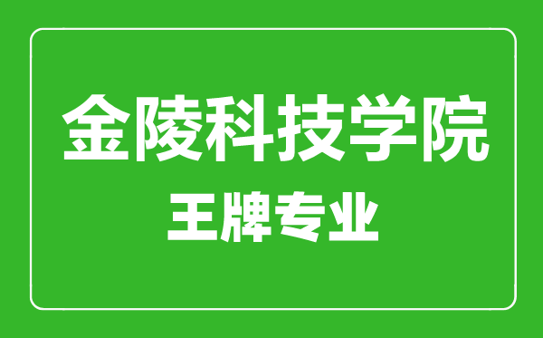 金陵科技學院王牌專業有哪些,金陵科技學院最好的專業是什么