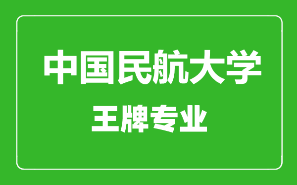中國民航大學王牌專業有哪些,中國民航大學最好的專業是什么