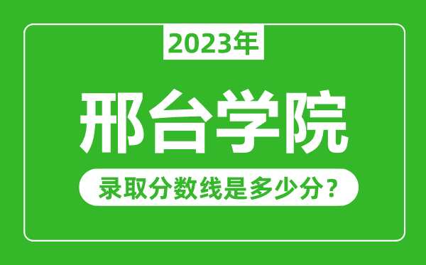 邢臺學院2023年錄取分數線是多少分(含2021-2022歷年)