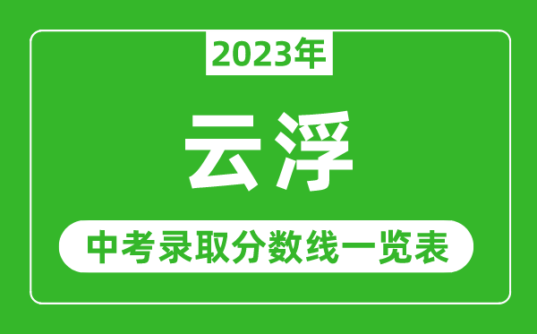 2023年云浮中考錄取分數線,云浮市各高中錄取分數線一覽表