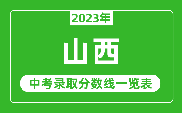 2023年山西中考錄取分數線,山西省各高中錄取分數線一覽表