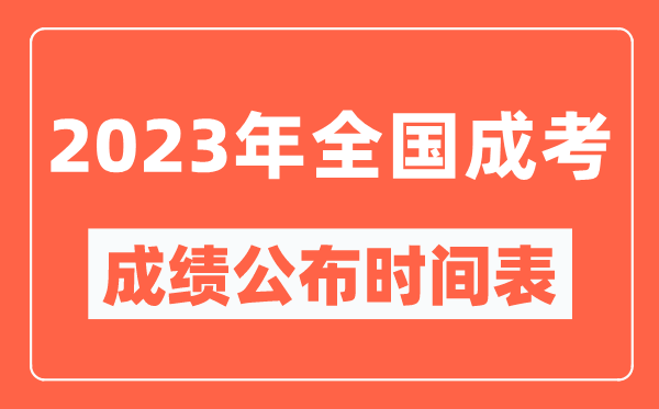 2023年全國成考成績公布時間表,各地成考分數(shù)多久能出來