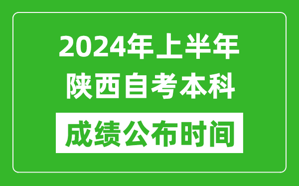 2024年上半年陜西自考本科成績公布時間,自考分數什么時候出來？