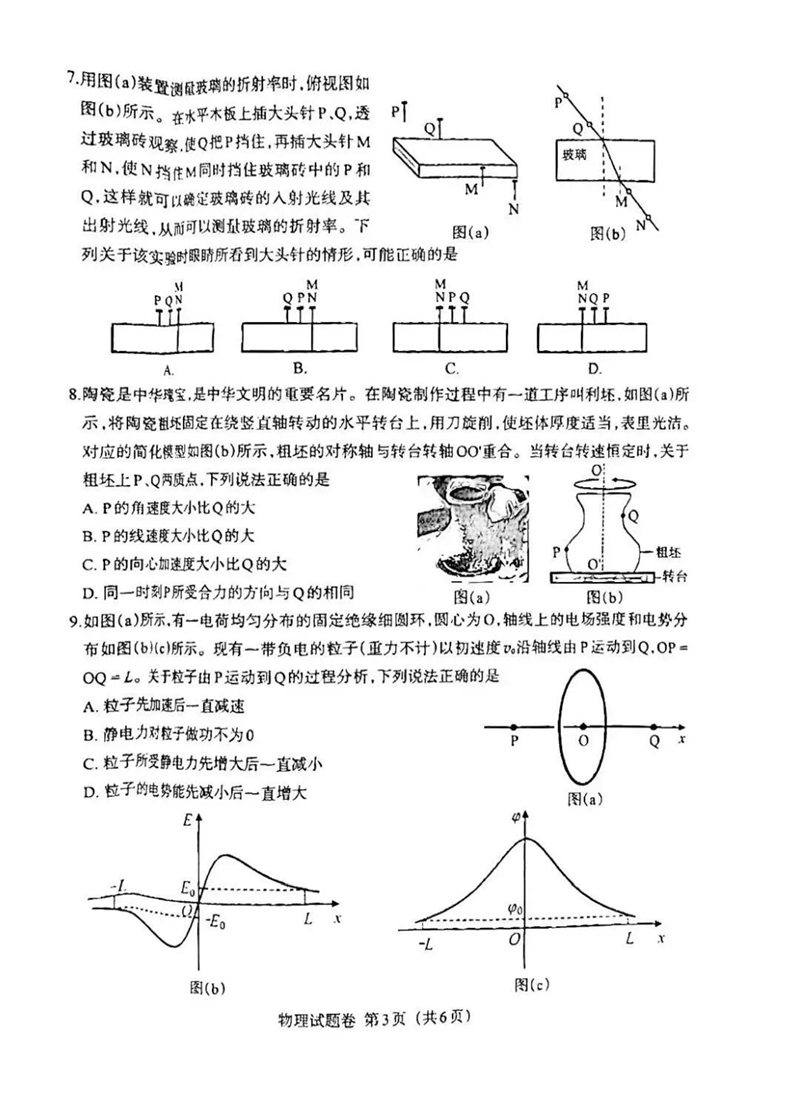 新高考2024九省聯考物理試卷及答案解析