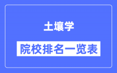 土壤學專業考研院校排名一覽表