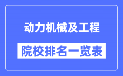 動力機械及工程專業考研院校排名一覽表