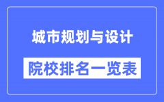 城市規劃與設計專業考研院校排名一覽表
