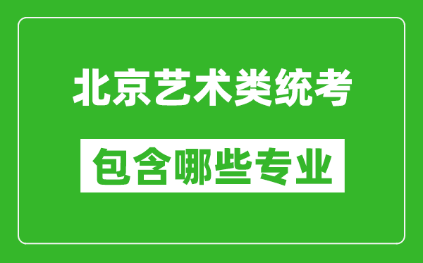 北京藝術類統考包含哪些專業？