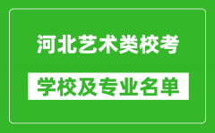 河北藝術類專業校考學校及專業名單