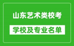 山東藝術類專業校考學校及專業名單