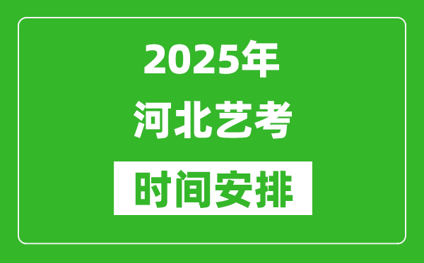 2025年河北藝考時間具體是什么時候？