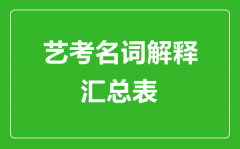 <b>藝考名詞解釋匯總表_藝考專業術語一覽表</b>