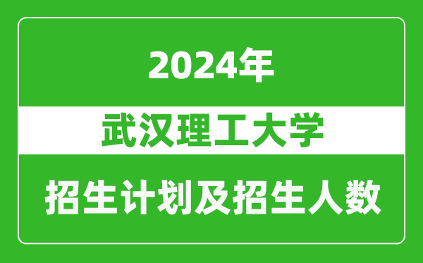 武漢理工大學2024年在河南的招生計劃和招生人數