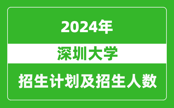 深圳大學2024年在河南的招生計劃和招生人數