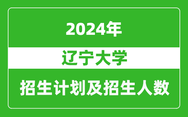 遼寧大學2024年在吉林的招生計劃及招生人數