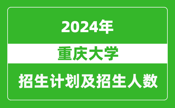 重慶大學2024年在貴州的招生計劃及招生人數