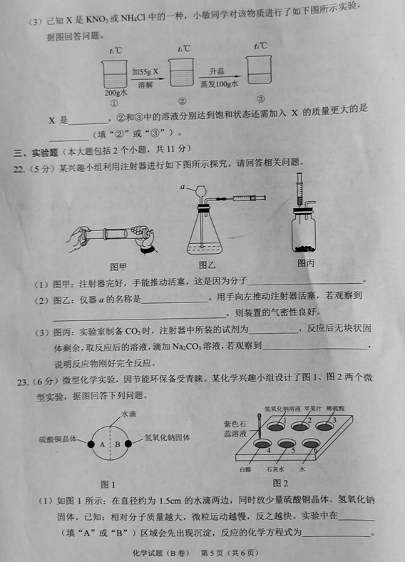 2024年重慶中考化學試卷真題及答案解析