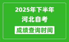 2025年下半年河北自考成績查詢時間_什么時候公布分數？