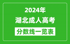 2024年湖北成人高考錄取分數線一覽表（含2022-2023歷年）