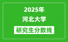 2025年河北大學研究生分數線一覽表（含2024年歷年）