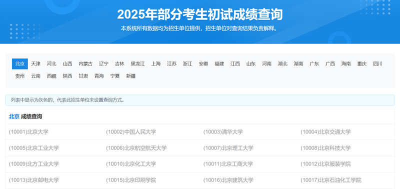 2025考研初試成績查詢入口(http://yz.chsi.com.cn/apply/cjcx/)