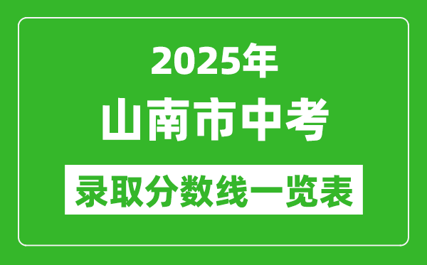 2025年山南市中考錄取分數線一覽表(含歷年分數線)