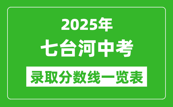2025年七臺河中考錄取分數線一覽表(含歷年分數線)