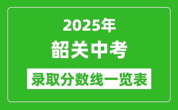 2025年韶關(guān)中考錄取分?jǐn)?shù)線(xiàn)一覽表(含歷年分?jǐn)?shù)線(xiàn))