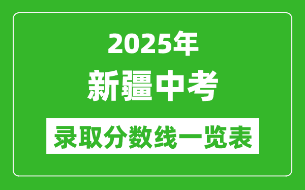 2025新疆各市中考錄取分數線一覽表(14州市地完整版)
