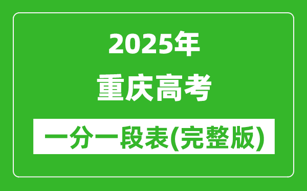 2025重慶高考一分一段表,查詢位次及排名（完整版）