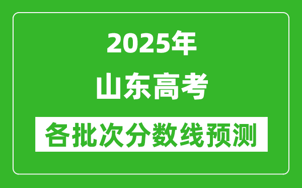 2025山東高考分數線預測