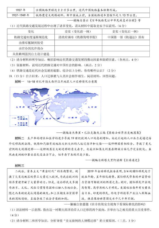 2025年淄博中考歷史試卷真題及答案解析(考后更新)