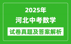 2025年河北中考數(shù)學試卷真題及答案解析(考后更新)