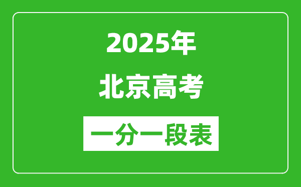 北京高考分?jǐn)?shù)線2025年一分一段表（高考成績分?jǐn)?shù)段）